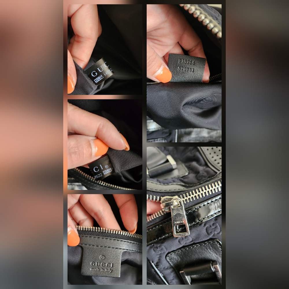 Gucci Guccissima Black Neoprene/Leather Duffle Bag - Picture 14 of 15